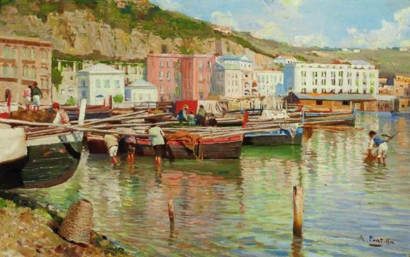  109-Attilio Pratella - barche al porto 